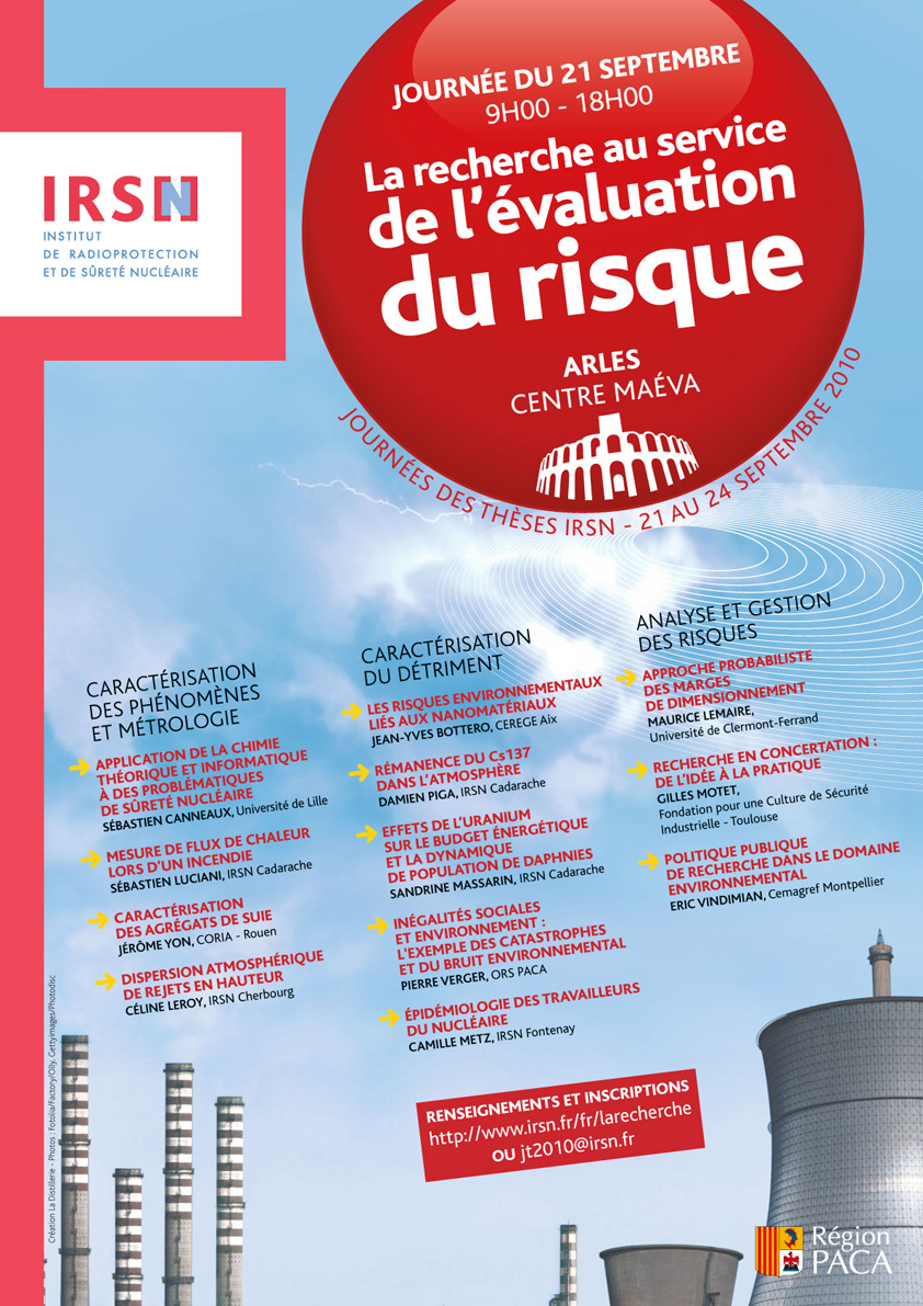 Affiche et programme de la journée scientifique IRSN-Arles 2010