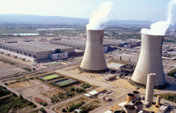 Vue générale de l'usine d’EURODIF Production d’enrichissement de l’uranium en isotope 235