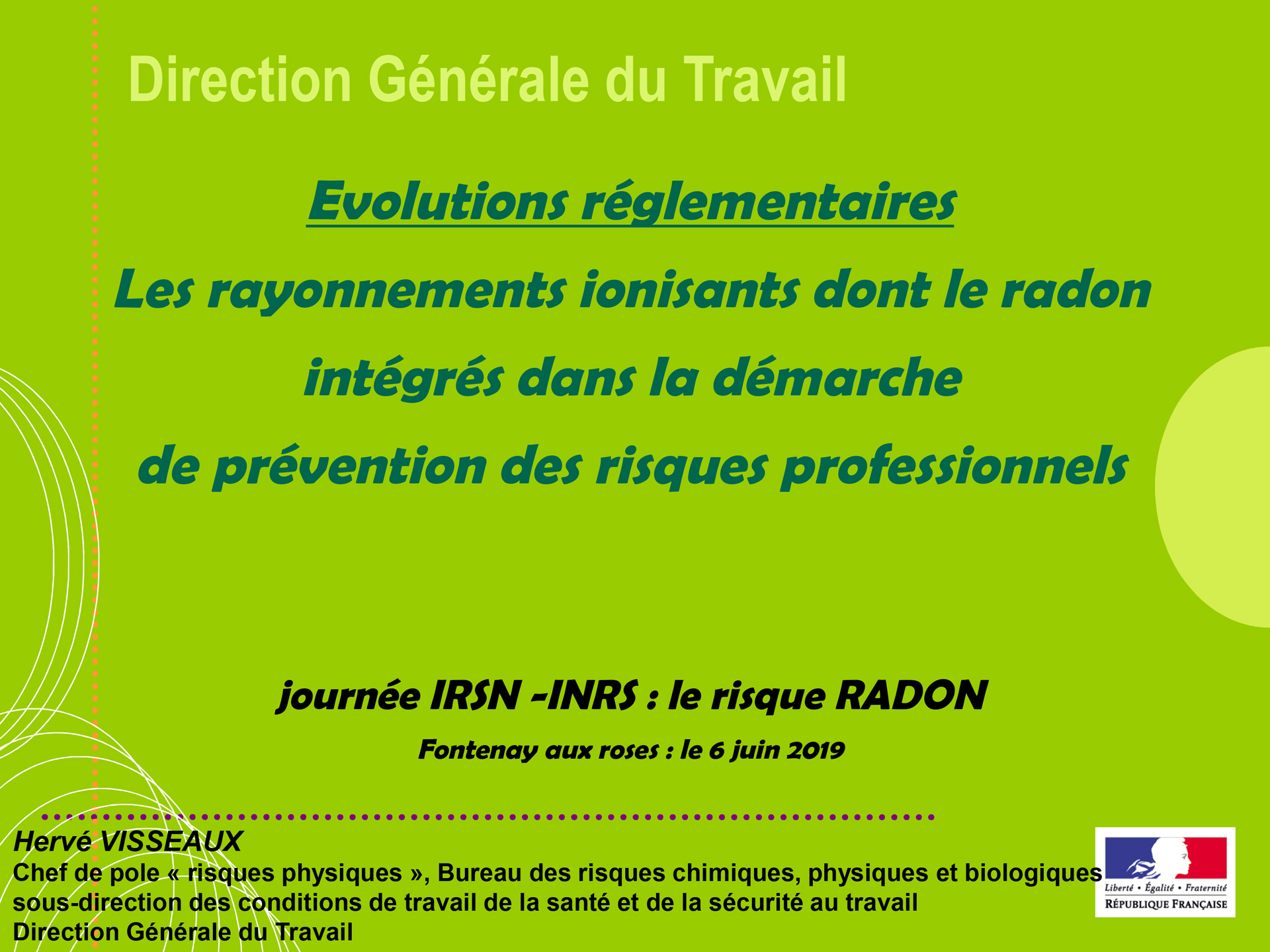 Evolutions réglementaires par Hervé VITEAUX, DGT