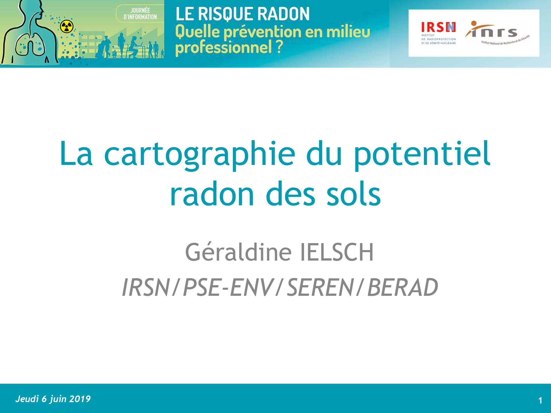 Cartographie du potentiel radon des sols par Géraldine IELSCH, IRSN