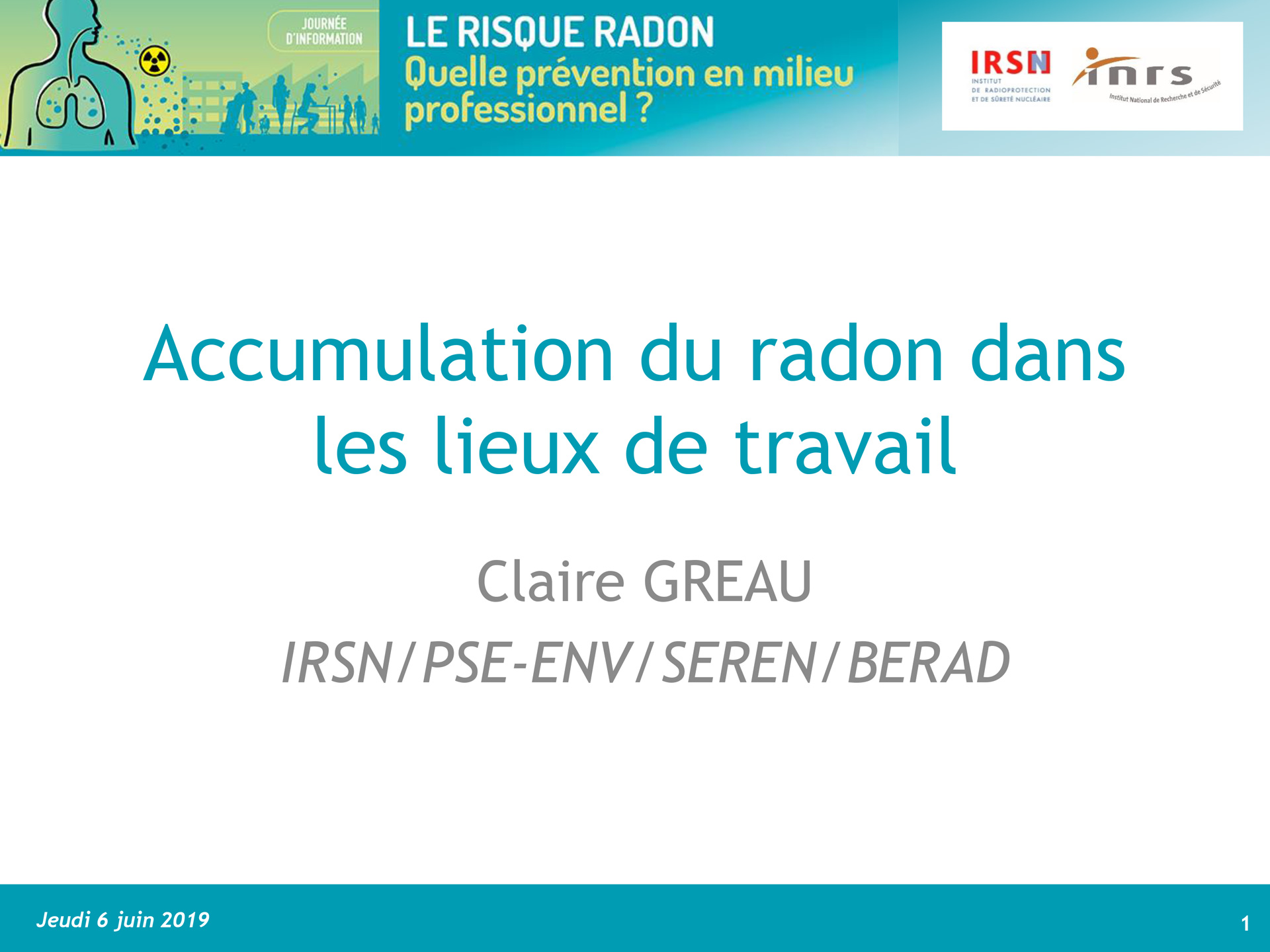 Accumulation du radon par Claire GREAU, IRSN