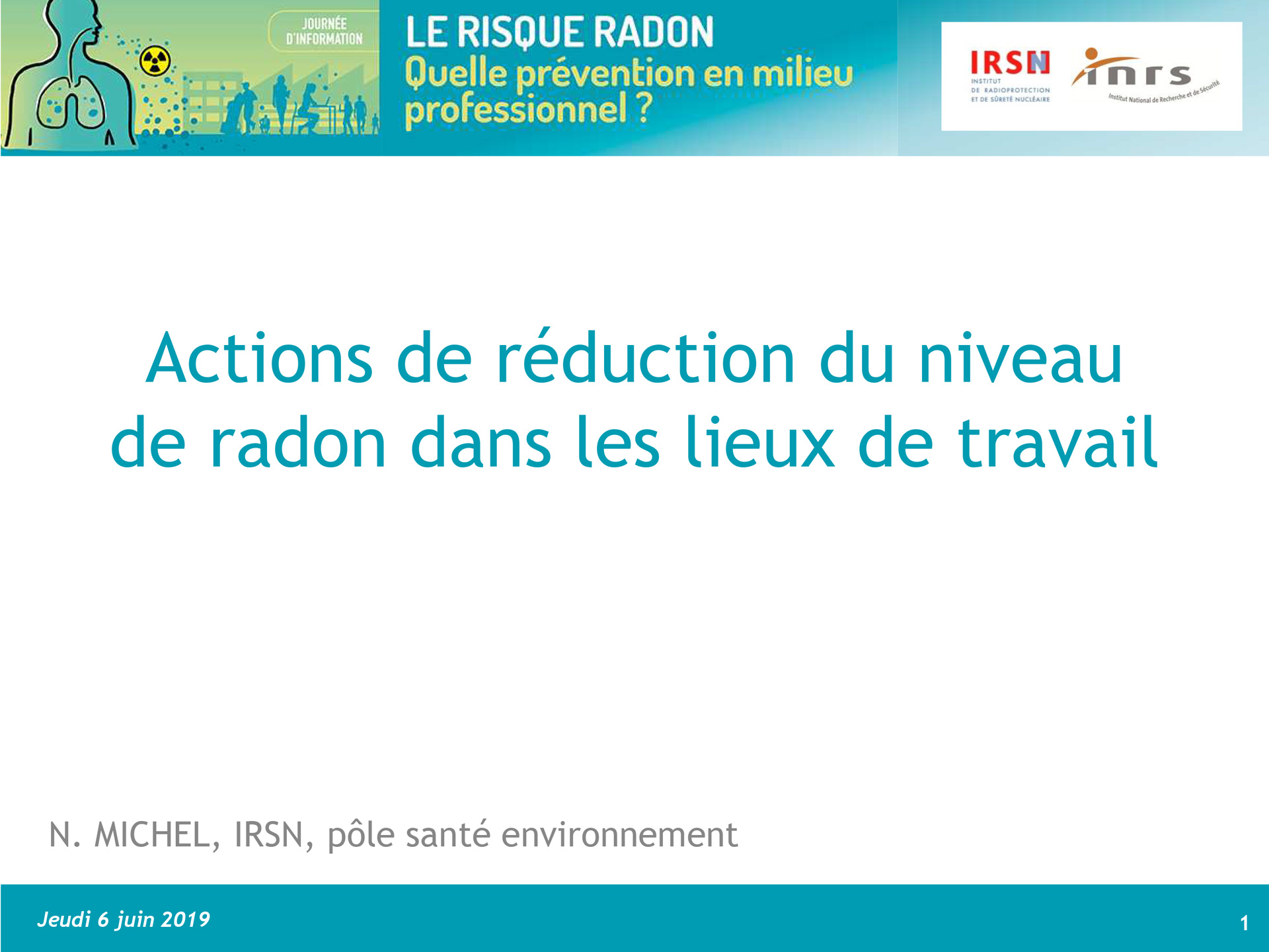 Moyens de réduction du radon par Nicolas MICHEL, IRSN