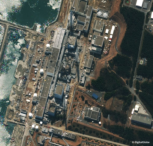 Centrale de Fukushima-Daiichi (Japon) le 17 mars 2011.