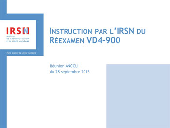 Instruction par l'IRSN du 4e réexamen périodique des réacteurs 900 MWe