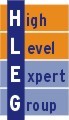 Le logo de l'HLEG : High level expert group on european low dose risk research.