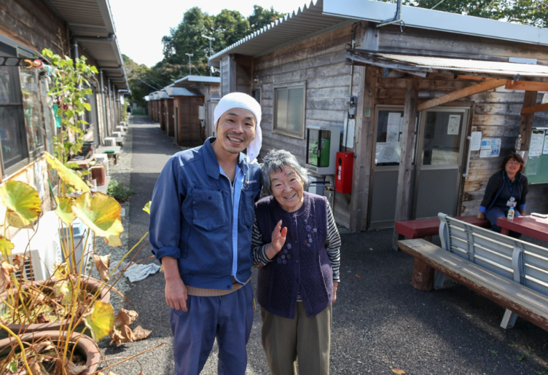 Logements provisoires pour personnes déplacées dans la municipalité de Miharu dans la Préfecture de Fukushima