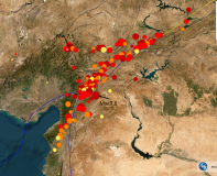 Carte séisme Turquie