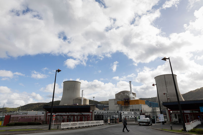 Entrée de la centrale nucléaire EDF de Chooz, dans les Ardennes